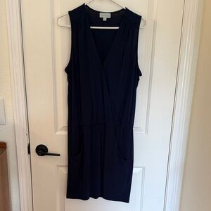 Veronica M Navy Sleeveless Mini Dress